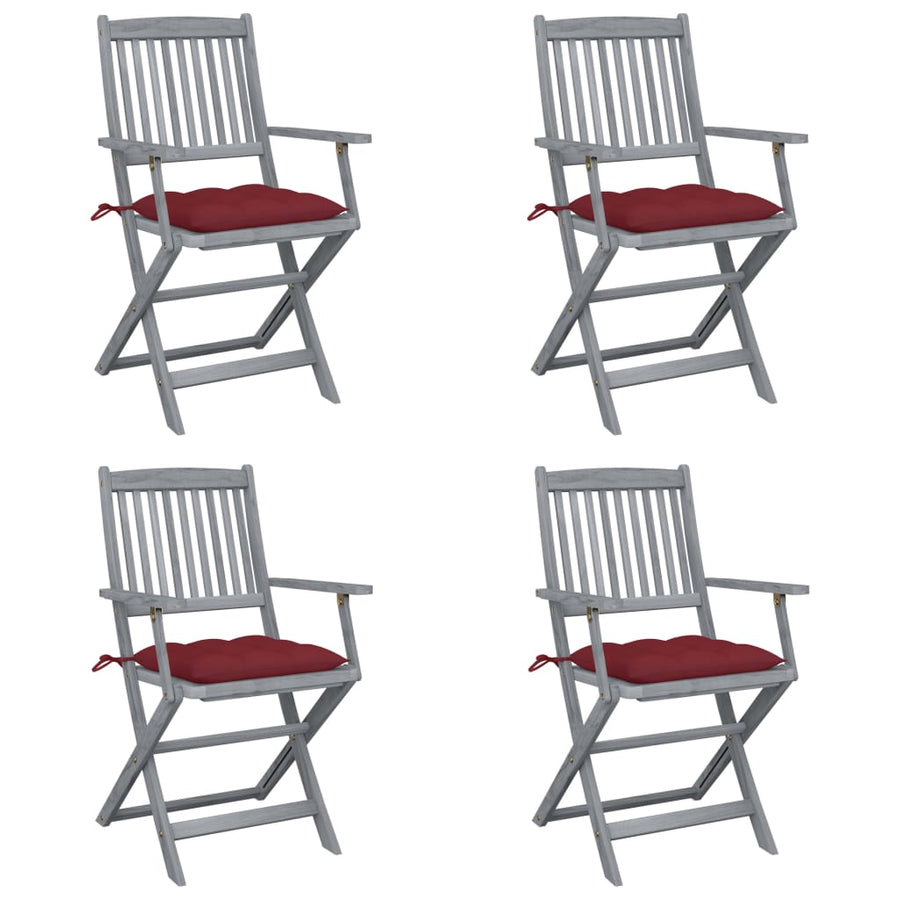 Tuinstoelen Inklapbaar Met Kussens Massief Acaciahout 4