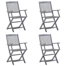 Tuinstoelen Inklapbaar Met Kussens Massief Acaciahout 4 Blauw