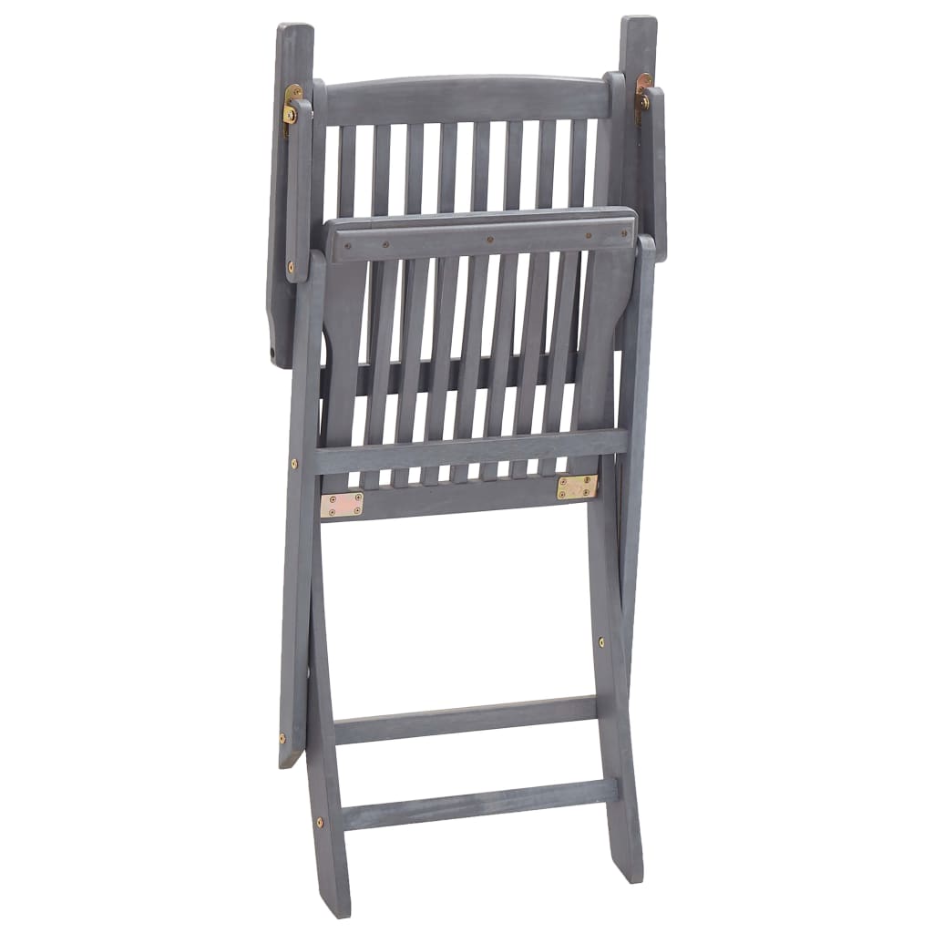 Tuinstoelen Inklapbaar Met Kussens Massief Acaciahout 4 Blauw