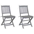 Tuinstoelen 2 st inklapbaar massief acaciahout