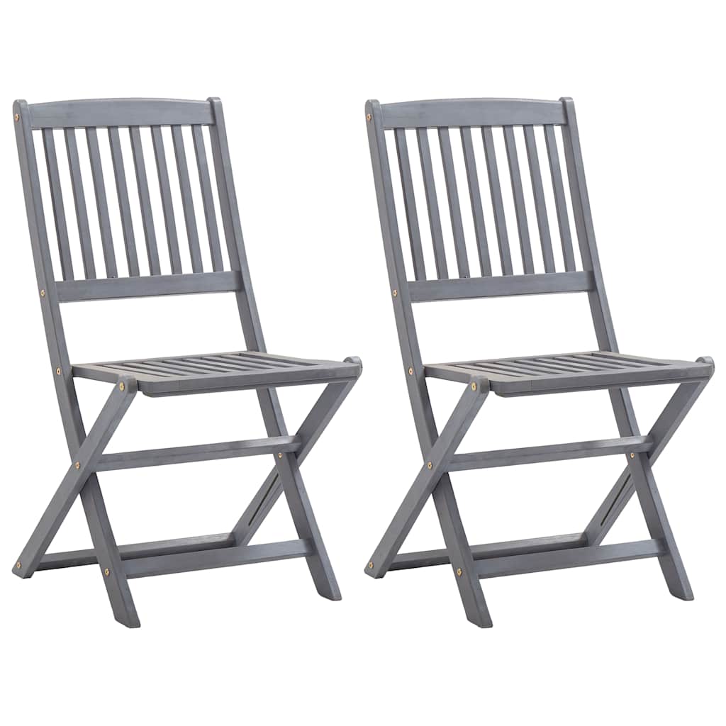 Tuinstoelen Inklapbaar Met Kussens Massief Acaciahout 2 Crème