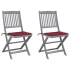Tuinstoelen 2 stuks inklapbaar massief acaciahout