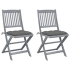 Tuinstoelen 2 st inklapbaar massief acaciahout