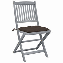 Tuinstoelen Inklapbaar Met Kussens Massief Acaciahout 2 Taupe