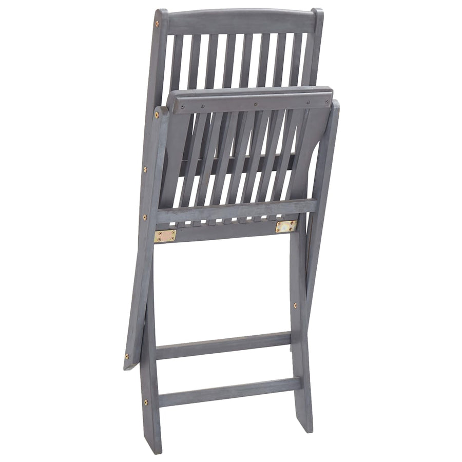 Tuinstoelen Inklapbaar Met Kussens Massief Acaciahout 2 Taupe