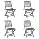Tuinstoelen 4 st inklapbaar massief acaciahout