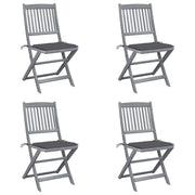 Tuinstoelen 4 st inklapbaar massief acaciahout