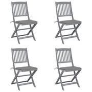 Tuinstoelen 4 st inklapbaar massief acaciahout