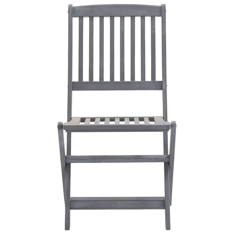 Tuinstoelen Inklapbaar Met Kussens Massief Acaciahout 4 Grijs