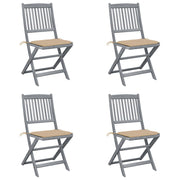 Tuinstoelen 4 st inklapbaar massief acaciahout
