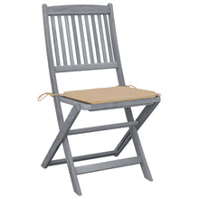 Tuinstoelen 4 St Inklapbaar Met Kussens Massief Acaciahout Beige