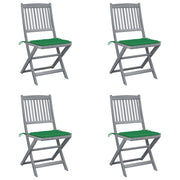 Tuinstoelen inklapbaar massief acaciahout 4 stuks