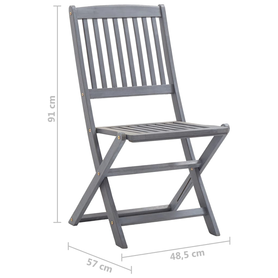 Tuinstoelen 4 St Inklapbaar Met Kussens Massief Acaciahout koningsblauw