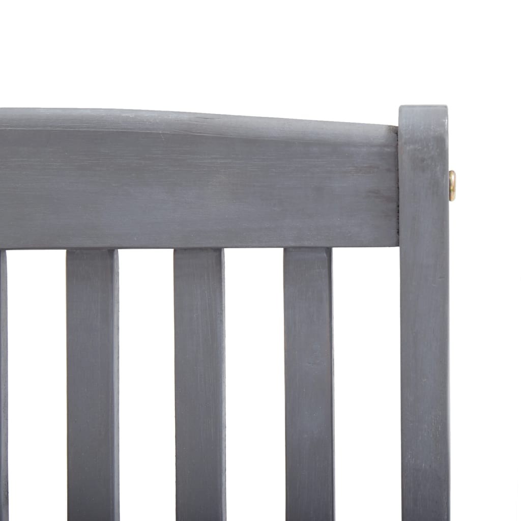 Tuinstoelen Inklapbaar Met Kussens Massief Acaciahout 4 Grijs