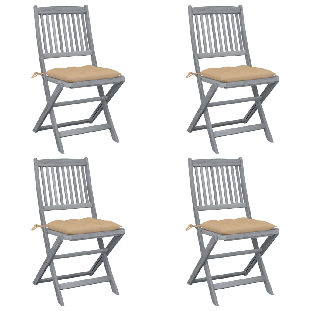 Tuinstoelen Inklapbaar Met Kussens Massief Acaciahout 4