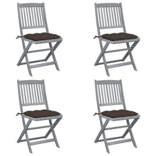 Tuinstoelen Inklapbaar Met Kussens Massief Acaciahout 4 Taupe