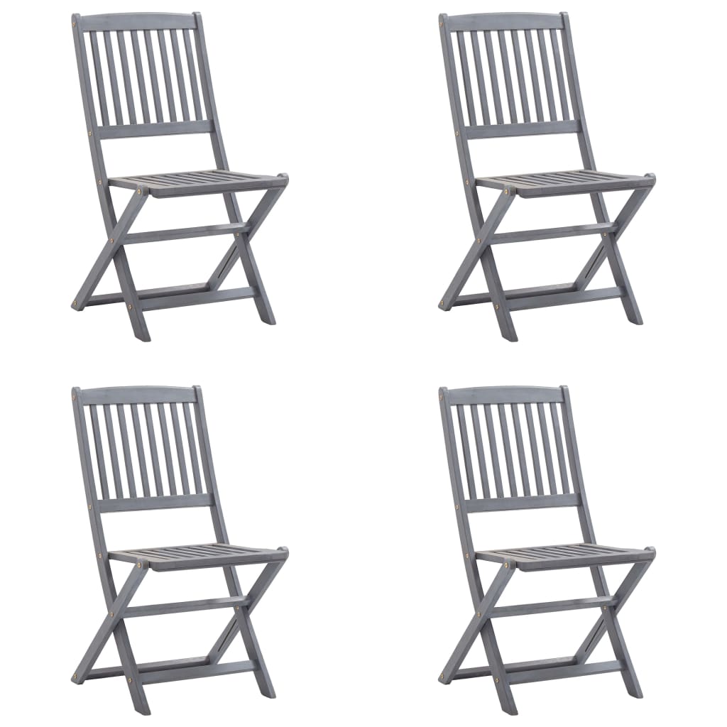 Tuinstoelen Inklapbaar Met Kussens Massief Acaciahout 4 Taupe