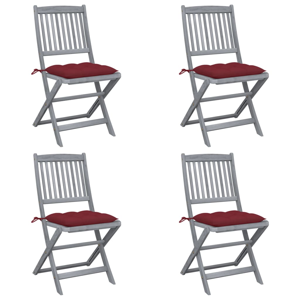 Tuinstoelen Inklapbaar Met Kussens Massief Acaciahout 4