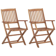 Tuinstoelen 2 St Inklapbaar Met Kussens Massief Acaciahout Grijs ruitpatroon