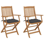 Tuinstoelen 2 st inklapbaar massief acaciahout