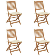 Tuinstoelen 4 st inklapbaar massief acaciahout