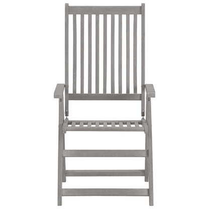 Tuinstoelen Verstelbaar Met Kussens Massief Acaciahout 2 Blauw