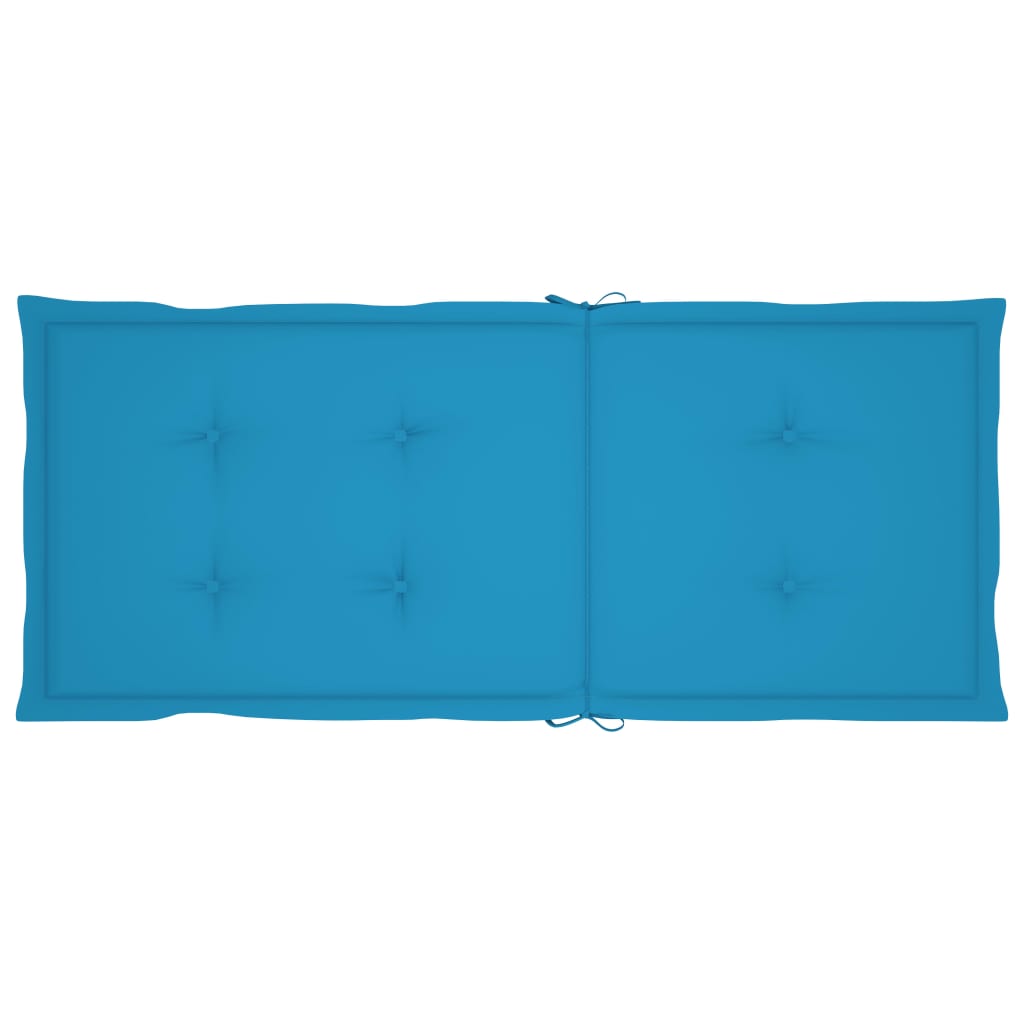 Tuinstoelen Verstelbaar Met Kussens Massief Acaciahout 2 Blauw