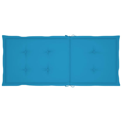 Tuinstoelen Verstelbaar Met Kussens Massief Acaciahout 2 Blauw