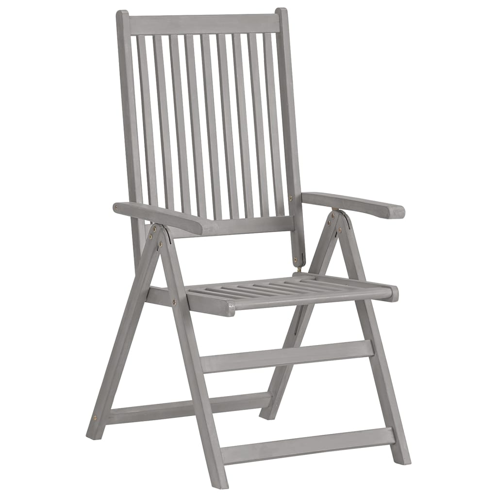 Tuinstoelen Verstelbaar Met Kussens Massief Acaciahout 2 Groen