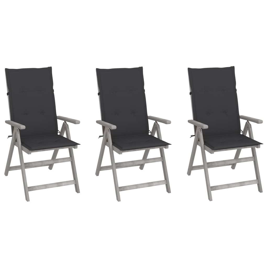 Tuinstoelen Verstelbaar Met Kussens Massief Acaciahout 3