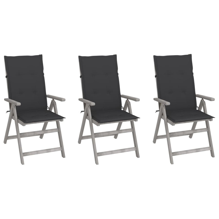 Tuinstoelen Verstelbaar Met Kussens Massief Acaciahout 3