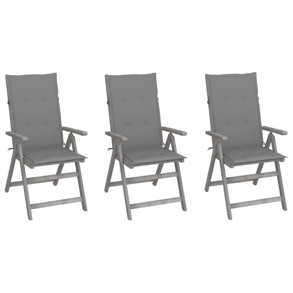 Tuinstoelen Verstelbaar Met Kussens Massief Acaciahout 3