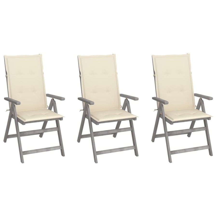 Tuinstoelen Verstelbaar Met Kussens Massief Acaciahout 3