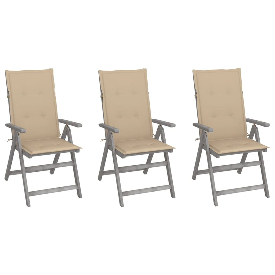 Tuinstoelen Verstelbaar Met Kussens Massief Acaciahout 3