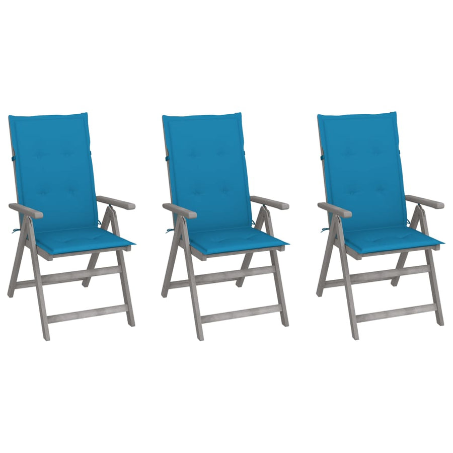 Tuinstoelen Verstelbaar Met Kussens Massief Acaciahout 3