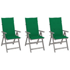Garden Chairs Adjustable With Cushions Solid Acacia Wood 3