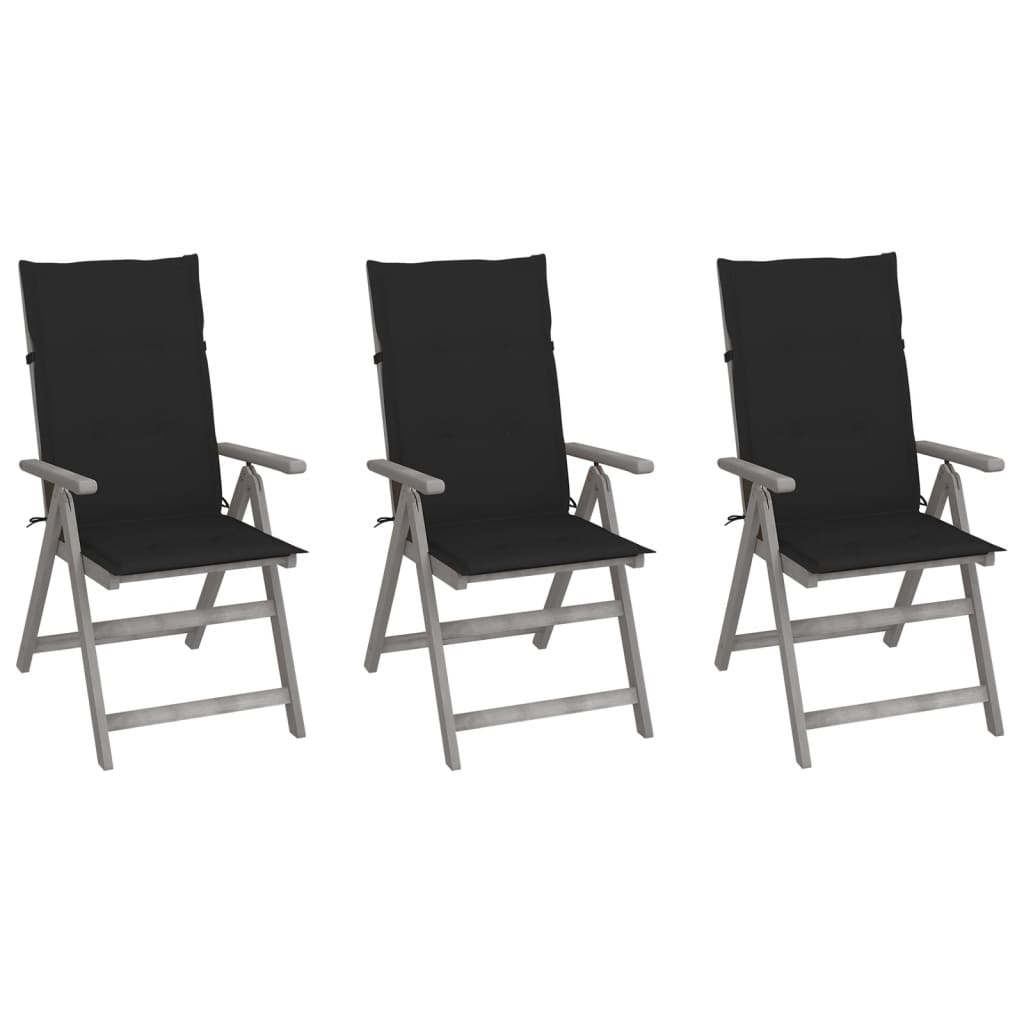 Tuinstoelen Verstelbaar Met Kussens Massief Acaciahout 3