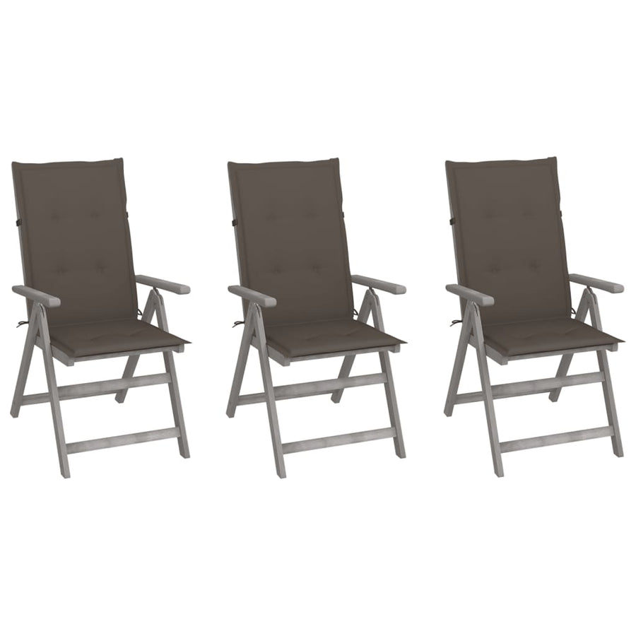 Tuinstoelen Verstelbaar Met Kussens Massief Acaciahout 3