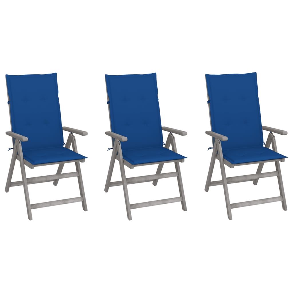 Tuinstoelen Verstelbaar Met Kussens Massief Acaciahout 3