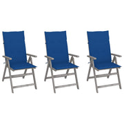 Tuinstoelen massief acaciahout verstelbaar set 3