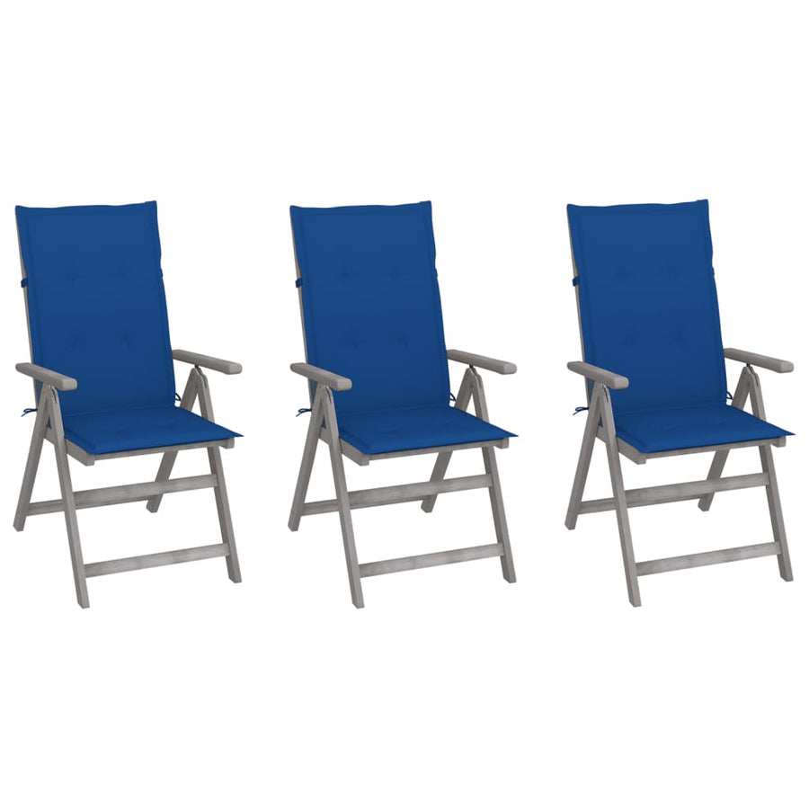 Tuinstoelen Verstelbaar Met Kussens Massief Acaciahout 3