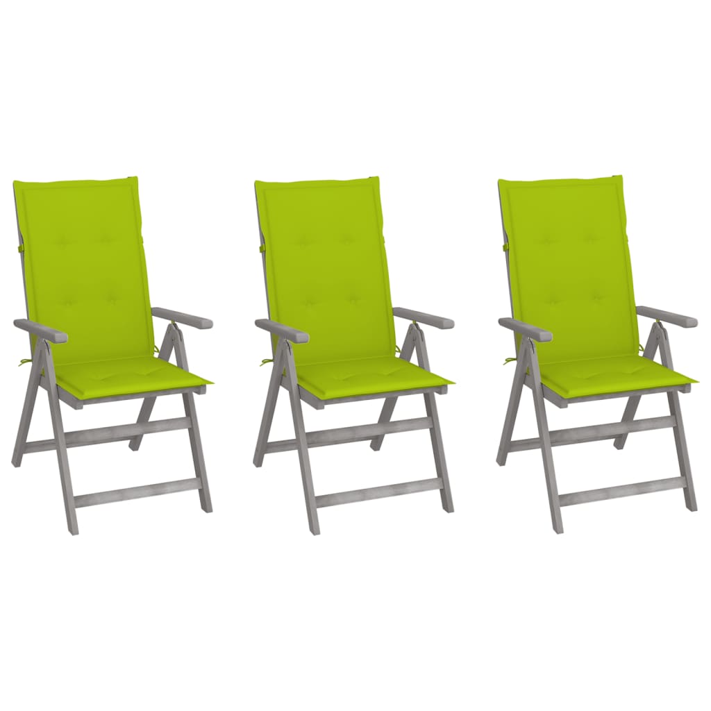 Tuinstoelen Verstelbaar Met Kussens Massief Acaciahout 3
