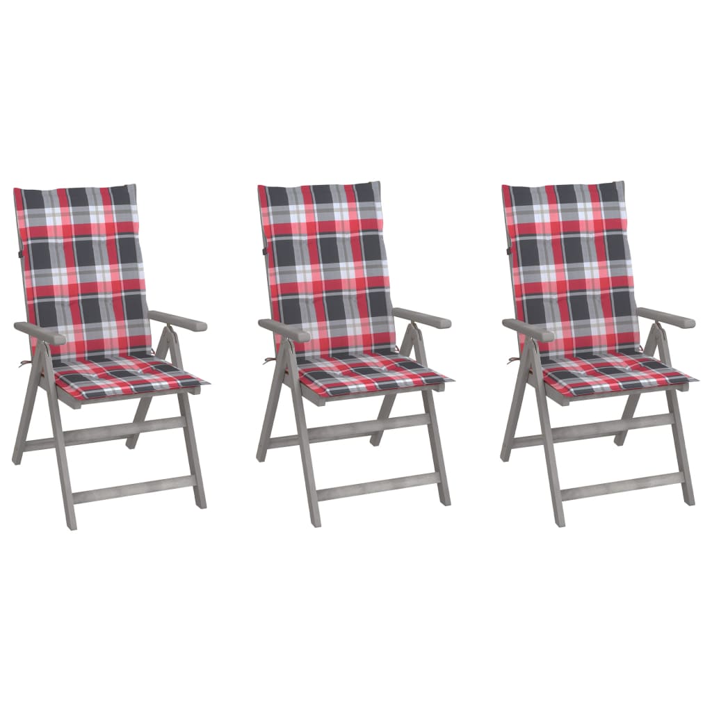 Tuinstoelen Verstelbaar Met Kussens Massief Acaciahout 3
