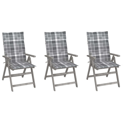 Tuinstoelen Verstelbaar Met Kussens Massief Acaciahout 3