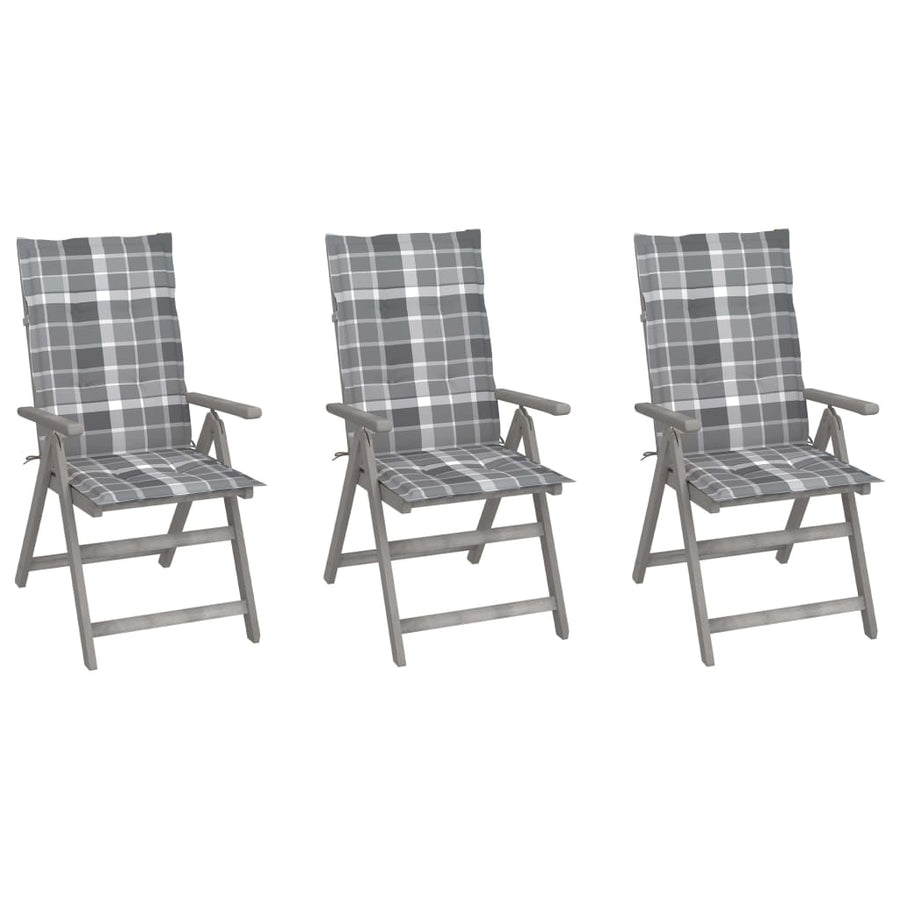Tuinstoelen Verstelbaar Met Kussens Massief Acaciahout 3