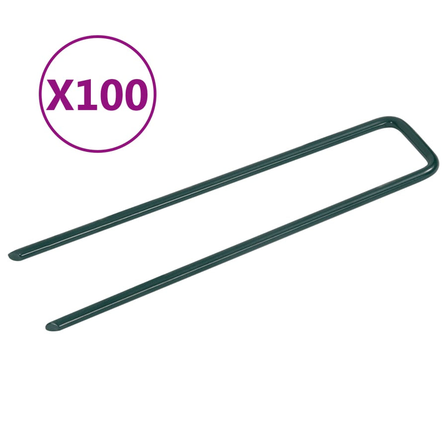Kunstgraspennen 100 st U-vormig ijzer 100
