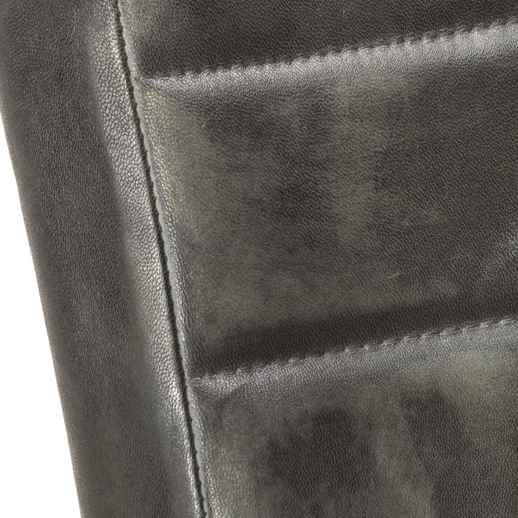 Eetkamerstoelen Echt Leer 4 Grijs Patroon 1