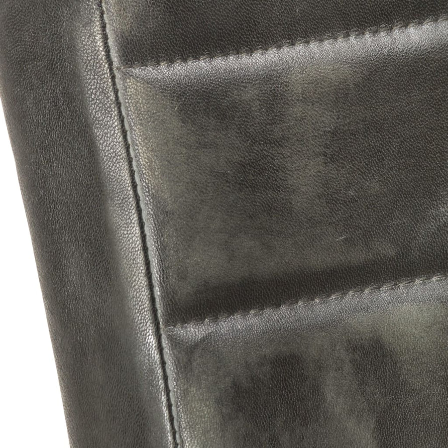 Eetkamerstoelen Echt Leer 6 Grijs Patroon 1