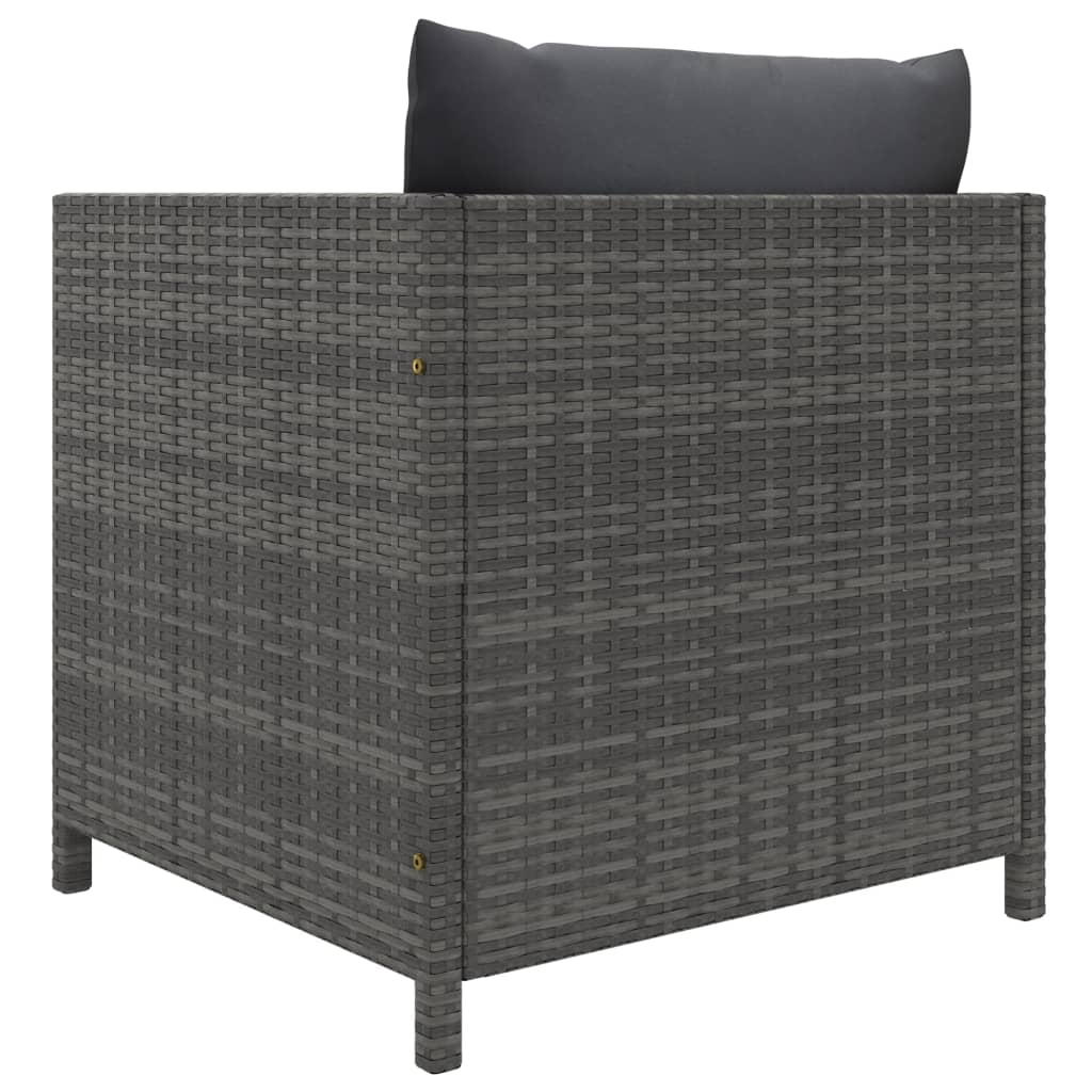 5-Delige Loungeset Met Kussens Poly Rattan 1