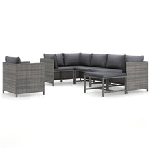 7-Delige Loungeset Met Kussens Poly Rattan 1